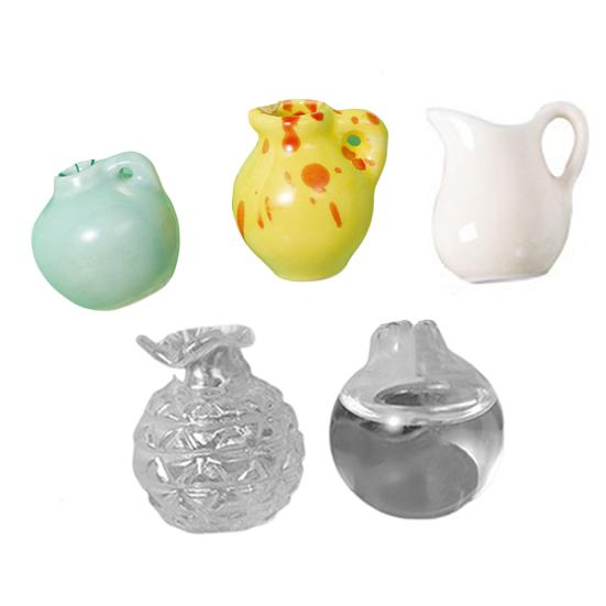 4/5/6/8/9/10/12/14Pcs/Set 3D Flower Vase Fridge Magnet Home Office Kitchen Locker Refrigerator Mini Ceramic Vase Magnetic Decoration Ornament