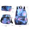 Dicollas® Kids Backpack 3-Piece Set Lilo & Stitch Themed Ergonomic Waterproof 45x32x13cm Starry Gray