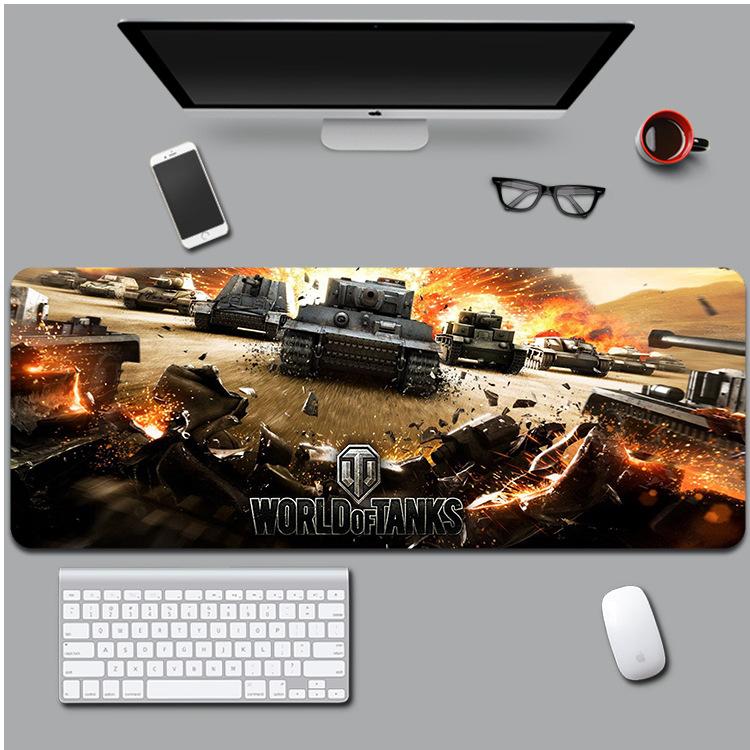 Tappetino Mouse World of Tanks Nuovo Grande 900X400mm Mousepad Computer Portatile Tappetini per Scrivania Tastiera da Gioco WOT Accessori da Gioco
