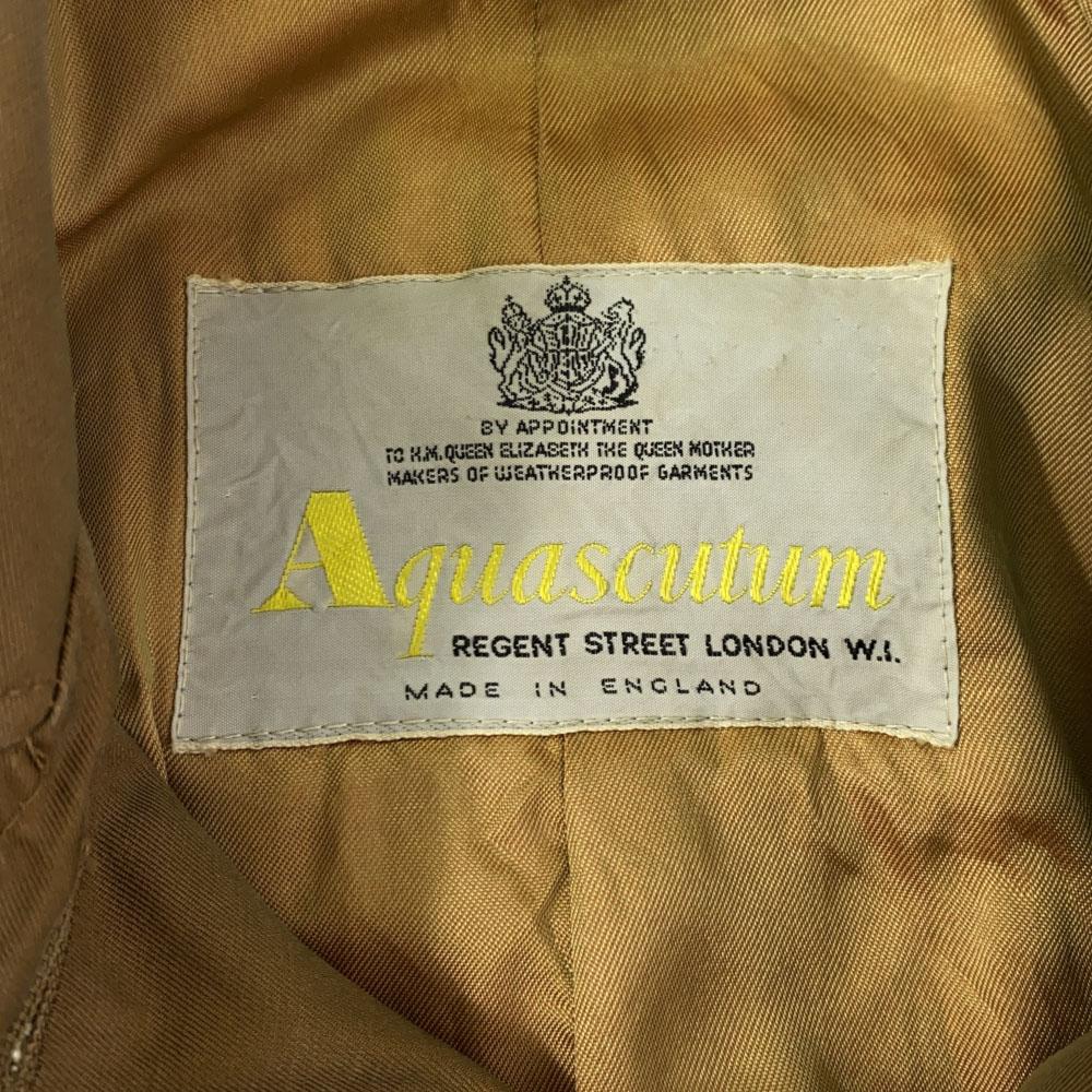 Aquascutum 60er Jahre Hergestellt in Großbritannien Aqua5 Langer Mantel Braun Alt Vintage Damen Gebraucht