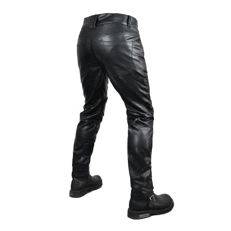 New product Locomotive Rider Straight Cycling Pants Anti-drop Pants Motorcycle Waterproof Windproof Elastic Leather Pants, Racing Pants