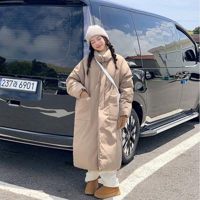New Cotton-padded Jacket Women's Winter Long Korean Version of Loose and Simple Cotton-padded Jacket Padded Coat.