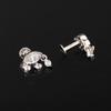 White Cubic Zirconia Earrings 925 Sterling Silver Gold Rhodium Fine Jewelry Gift for Her