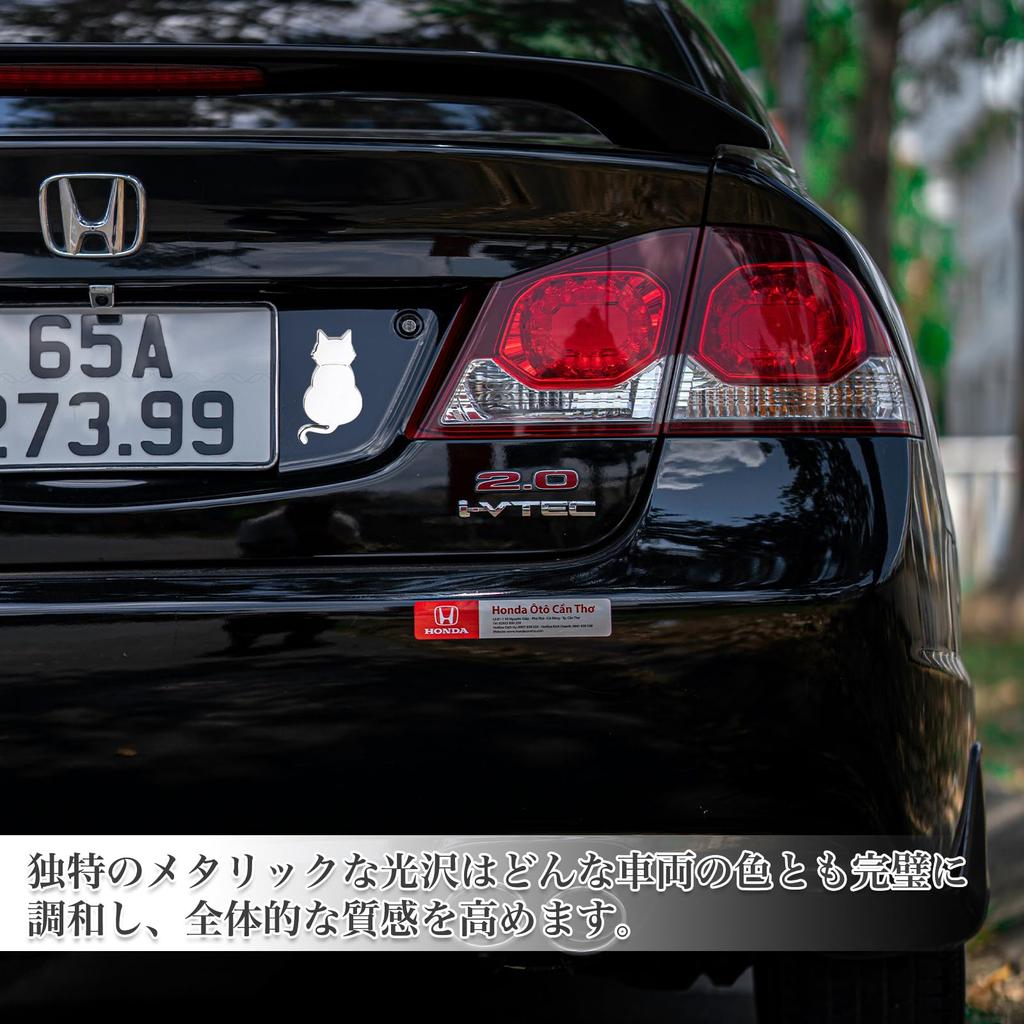 BLOOPIC Car Emblem Cat Sticker Emblem Charm 3D Metal Cat Cute Funny Waterproof Car