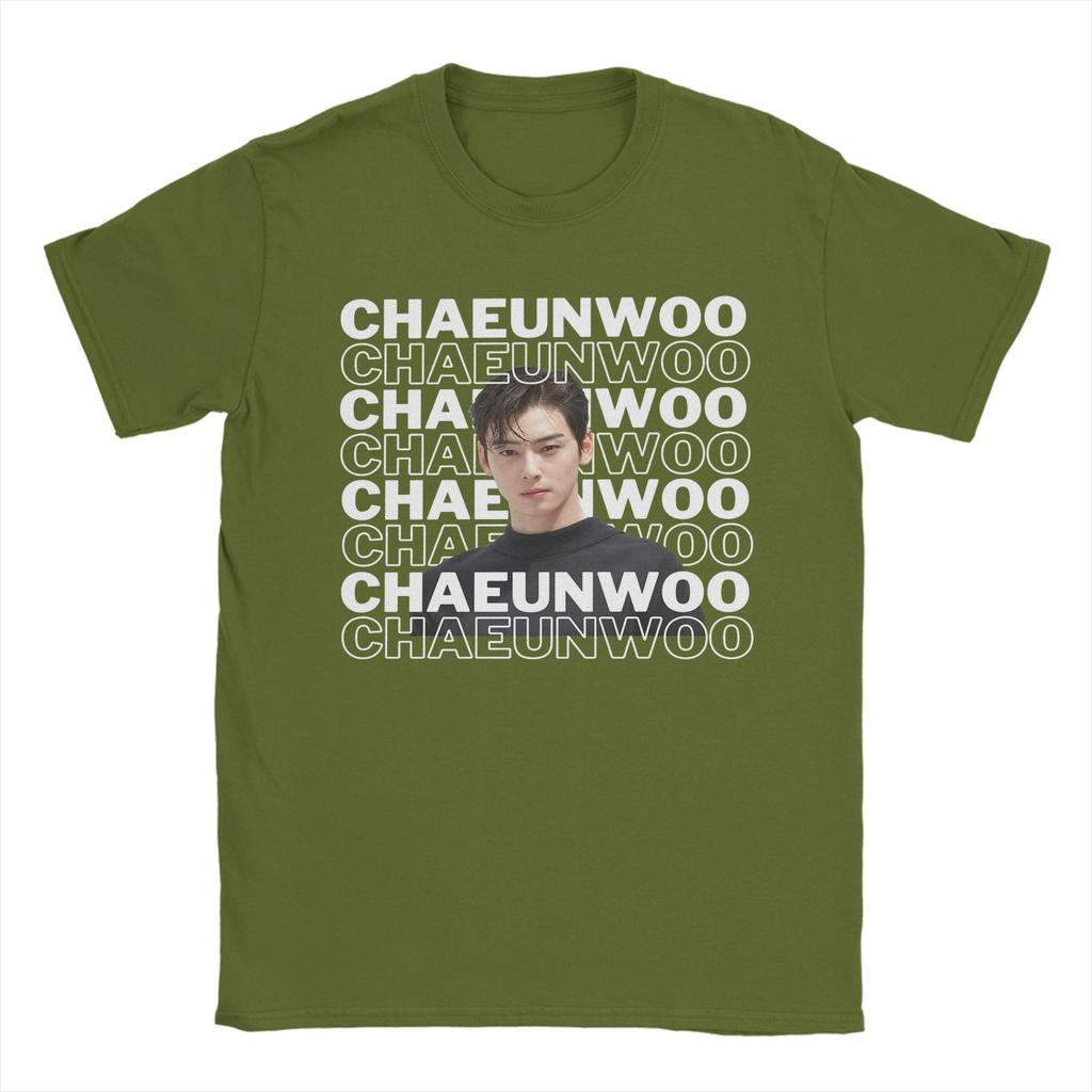ASTRO Cha Eun Woo T Shirts Men's  Cotton Novelty T-Shirt O Neck  Tee Shirt Short Sleeve Clothing New Arrival