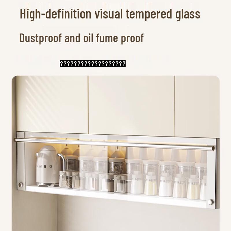 Modern Kitchen Under-Cabinet Storage Rack with Light