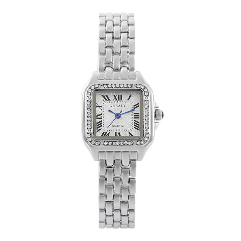 Orologio Casual Moda Cinturino in Lega d'Acciaio Bracciale con Diamanti Orologio al Quarzo da Donna