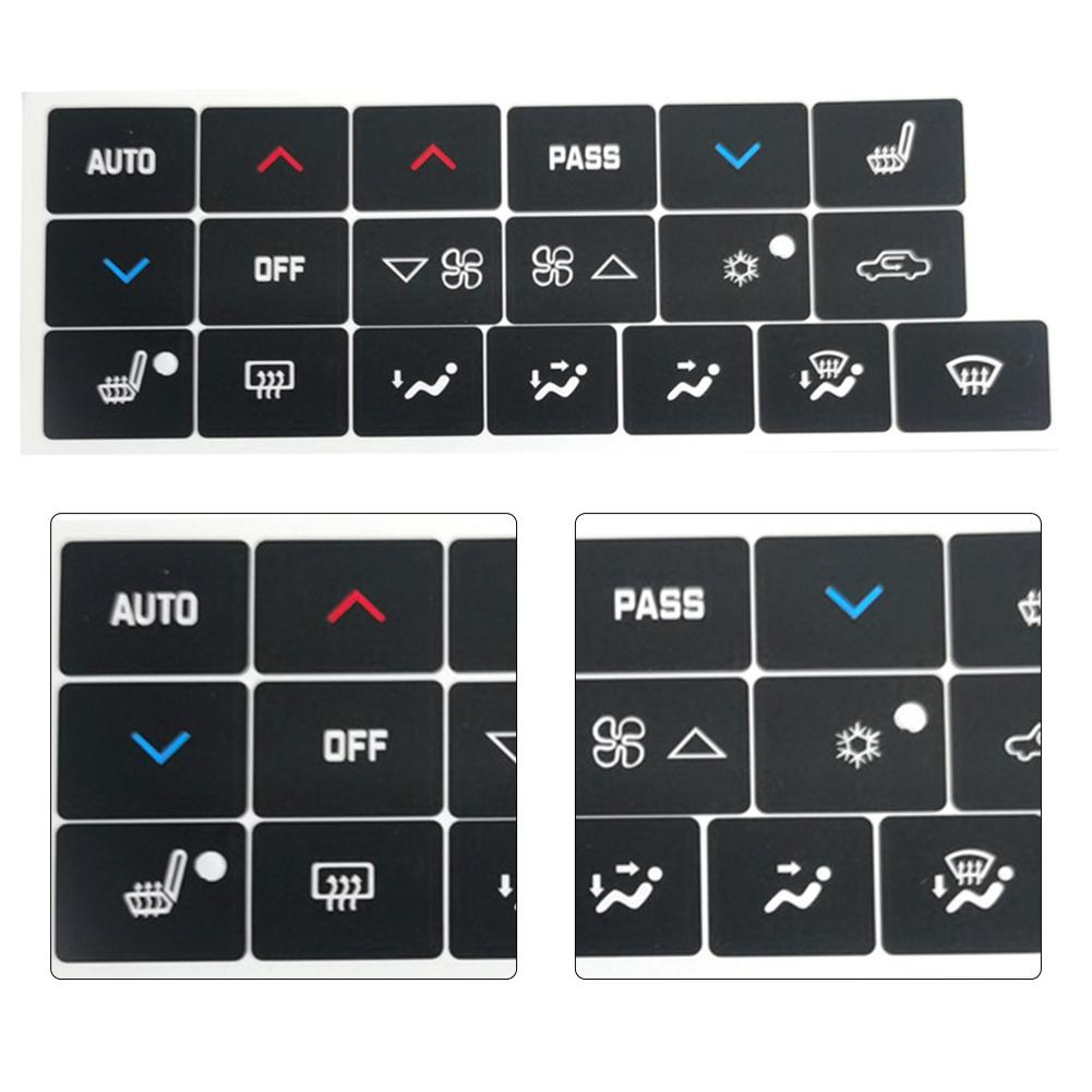 Brand New Sticker Interior 1pc A/C Black Decal Sticker High Grade Vinyl