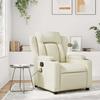 Massage Recliner with Relax Function Artificial Leather Cream