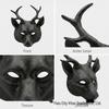 Masque d'Halloween Cerf de Sika - Masque Animal en Mousse PU pour Carnaval & Cosplay