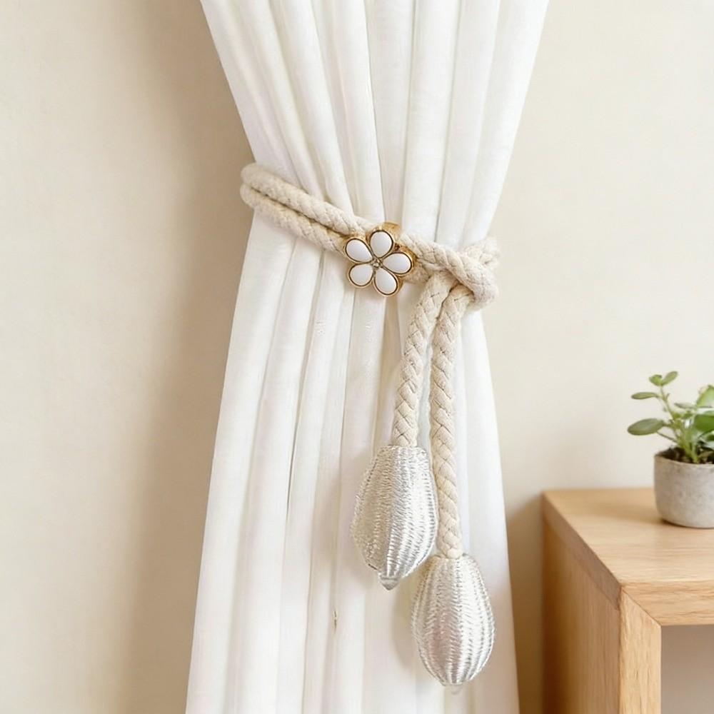 Adjustable Flower Curtain Tiebacks Minimalist Curtain Tie Rope Modern Curtain Binding  Living Room