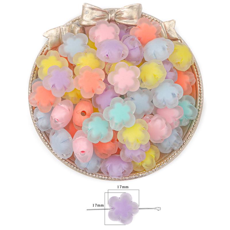 Frosted Acrylic Round Beads for DIY Jewelry and Beading Accessories