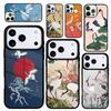 Capa Case for iPhone 17 Air 16 Pro Max 15 Plus 11 13 Mini 14 12 Back Phone Cover Red-crowned Crane Bird
