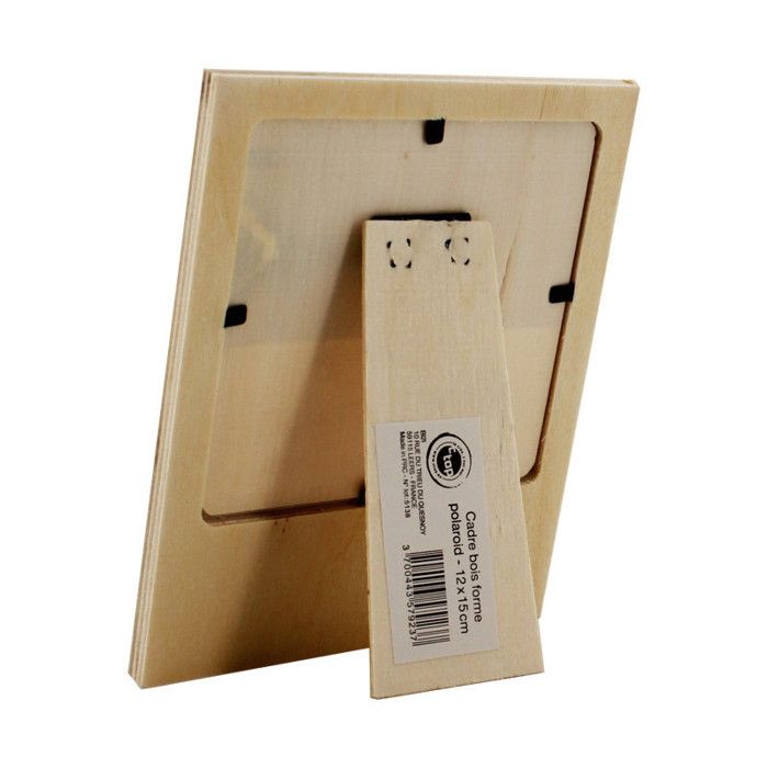 Cadre en bois - Polaroid - Bois - Personnalisable - 12 x 15 cm