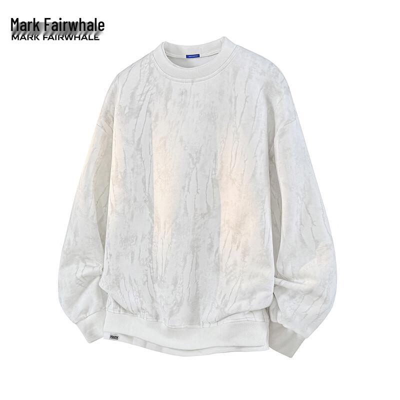 Mark Fairwhale Men's Trendy Fake Two-Piece Long Sleeve Sweatshirt