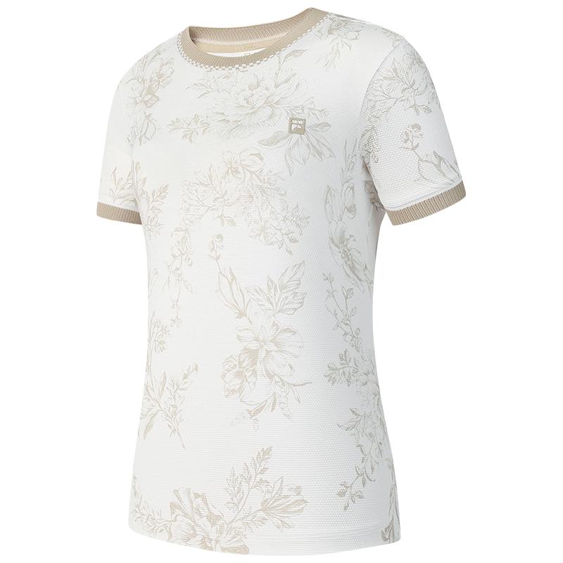 FILA Women s Yin Ruoning Golf Knit Short-Sleeve T-Shirt M