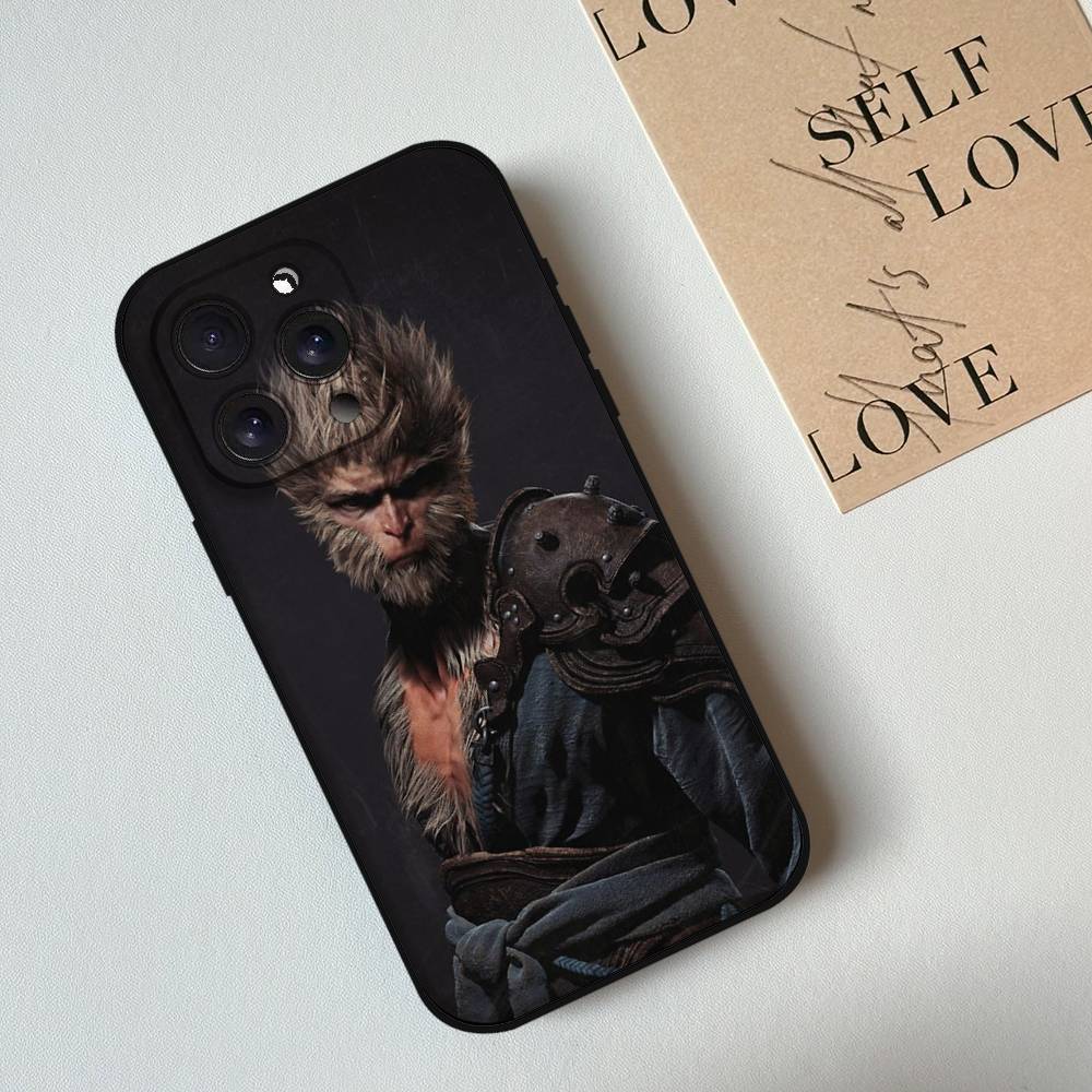 Black Myth Wukong Games Phone Case Phone Case For Iphone 17 16 15 11 13 14 Pro Max X Xr Xs Max 12mini Black Shell Cover Case
