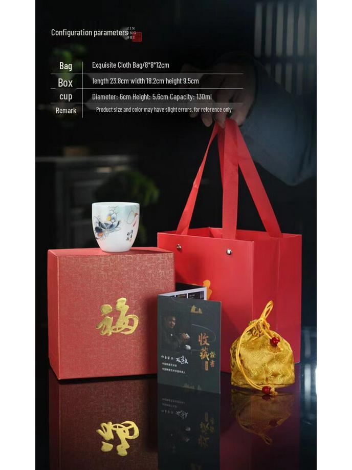 Chaxun Mutton Fat Jade White Porcelain Teacup