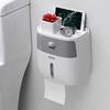 Portable Toilet Roll Paper Holder Plastic Waterproof Double Layer Paper Dispenser For Toilet Storage Box Bathroom Accessories