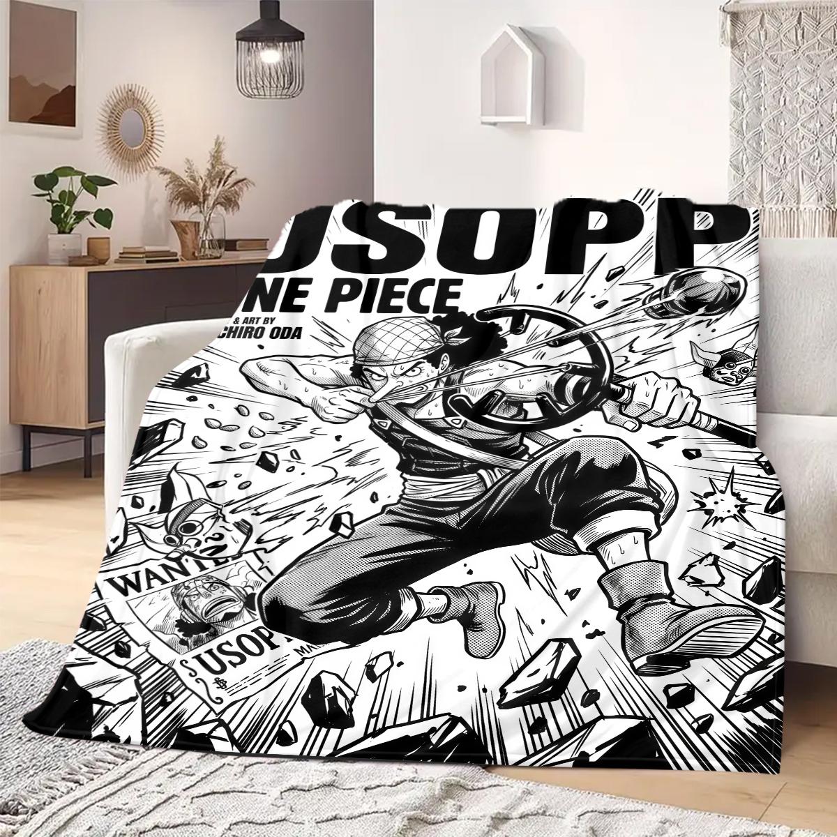 

OnePiece Anime Print Blanket Warm Comfortable Flannel Blanket Suitable for Bedrooms, Sofas, Beds, Chairs, Picnics, Travel 75x90cm
