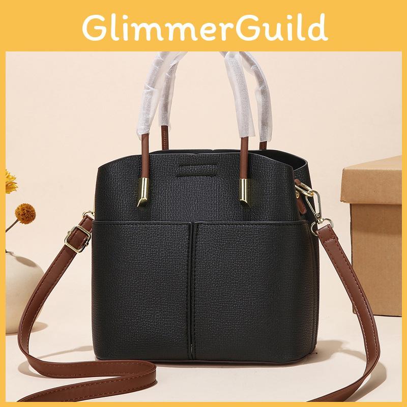 Medium Ladies Pu Tote With Inner Zipper Pocket And Splicing Details Chic Urban