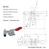Clamping Tool Toggle Clamp Antislip Red Horizontal Clamp  For Efficient Woodworking And DIY Projects