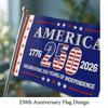 The People 1776-2026 Flag Memorial Day Patriotic 250th Birthday 250 Years United States Indoor Garden Decoration (250 YEARS)