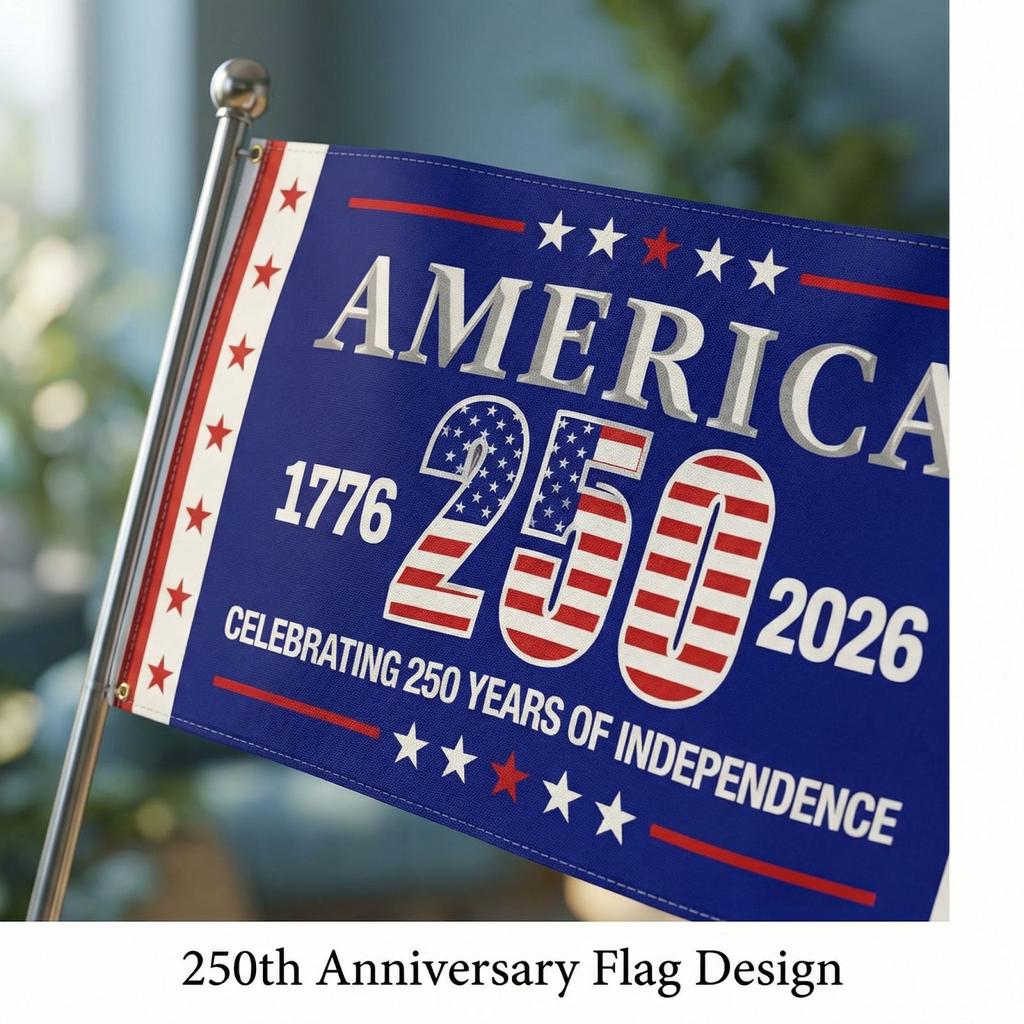 The People 1776-2026 Flag Memorial Day Patriotic 250th Birthday 250 Years United States Indoor Garden Decoration (250 YEARS)
