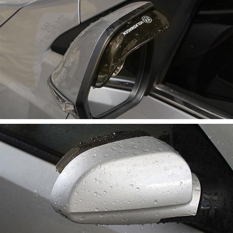 2026 Hot For VW VOLKSWAGEN New Car Rearview Mirror Rain Eyebrow Rain Shield Shade Protector Cover for VW Volkswagen Golf Polo Pa