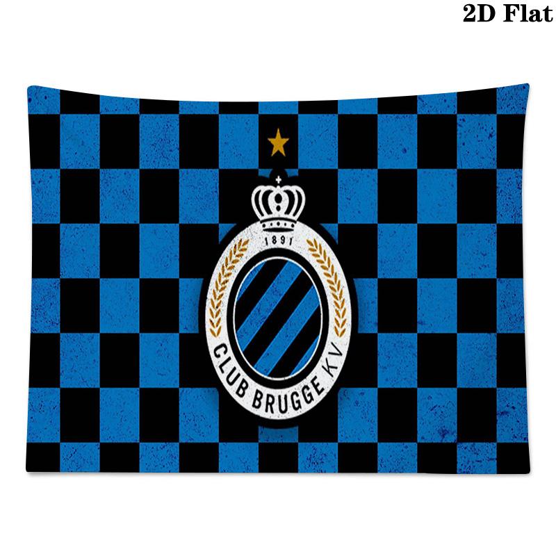 Club Brugge Wall Tapestry Aesthetic Wall Hanging Printed Fabric Blanket Decorative Tapestries for Bedroom Living Room Home Decor