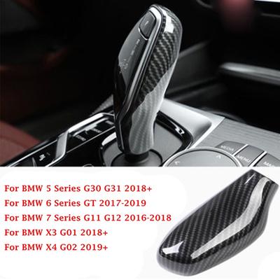 LHD Auto Schalthebelknauf Zierabdeckung Aufkleber ABS Schalthebel Styling Für BMW 5 6 7 Serie G30 G31 GT G11 G12 X3 G01 X4 G02