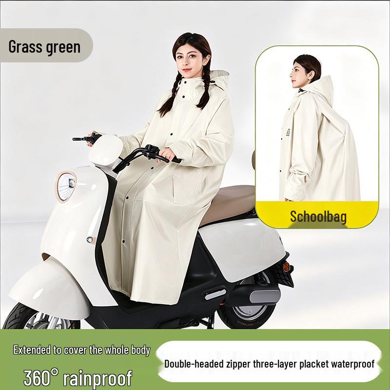 Thickened Electric Scooter Raincoat: Unisex, Full-Body Poncho for Heavy Rain, Cycling, Hiking, and Electric Bike Use
