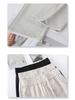 Women's Cotton Linen Wide-Leg Pants - 2025 Spring/Summer, Loose Fit, Slimming Drape, Elastic Waist, Casual Straight-Leg Trousers