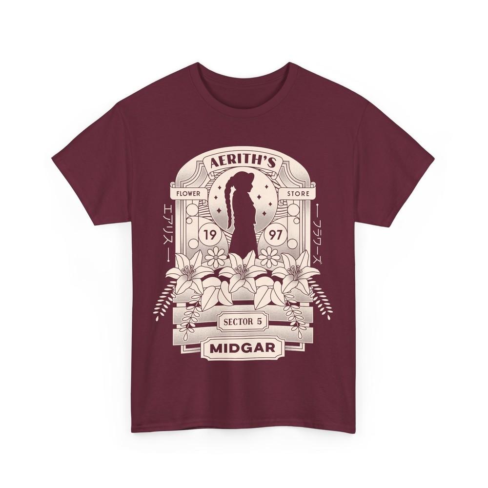 

Aerith And Flowers Unisex T-Shirt. Final fantasy VII Video Game. Chocobo. FF7 4XL