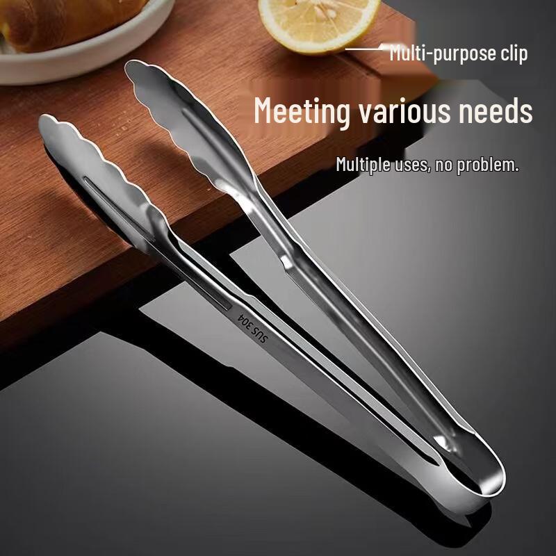 304 Stainless Steel Frying & BBQ Tongs Set