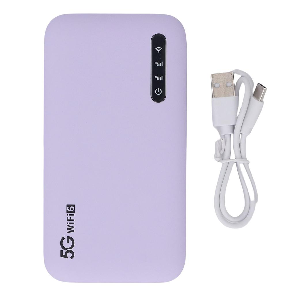 5G Mobile Hotspot WiFi6 Travel High Speed WiFi Hotspot Router with Nano SIM Card Slot Support 16 Devices 6100mAh