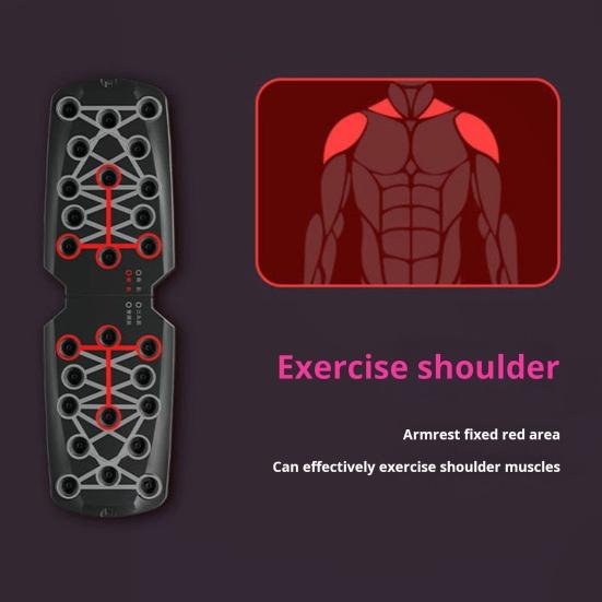 Placă de push-up pliabilă cu mâner anti-alunecare 28 găuri Bărbați Piept Antrenor de mușchi abdominali Placă de bară Push-up Grip Home Gym Echipament de fitness