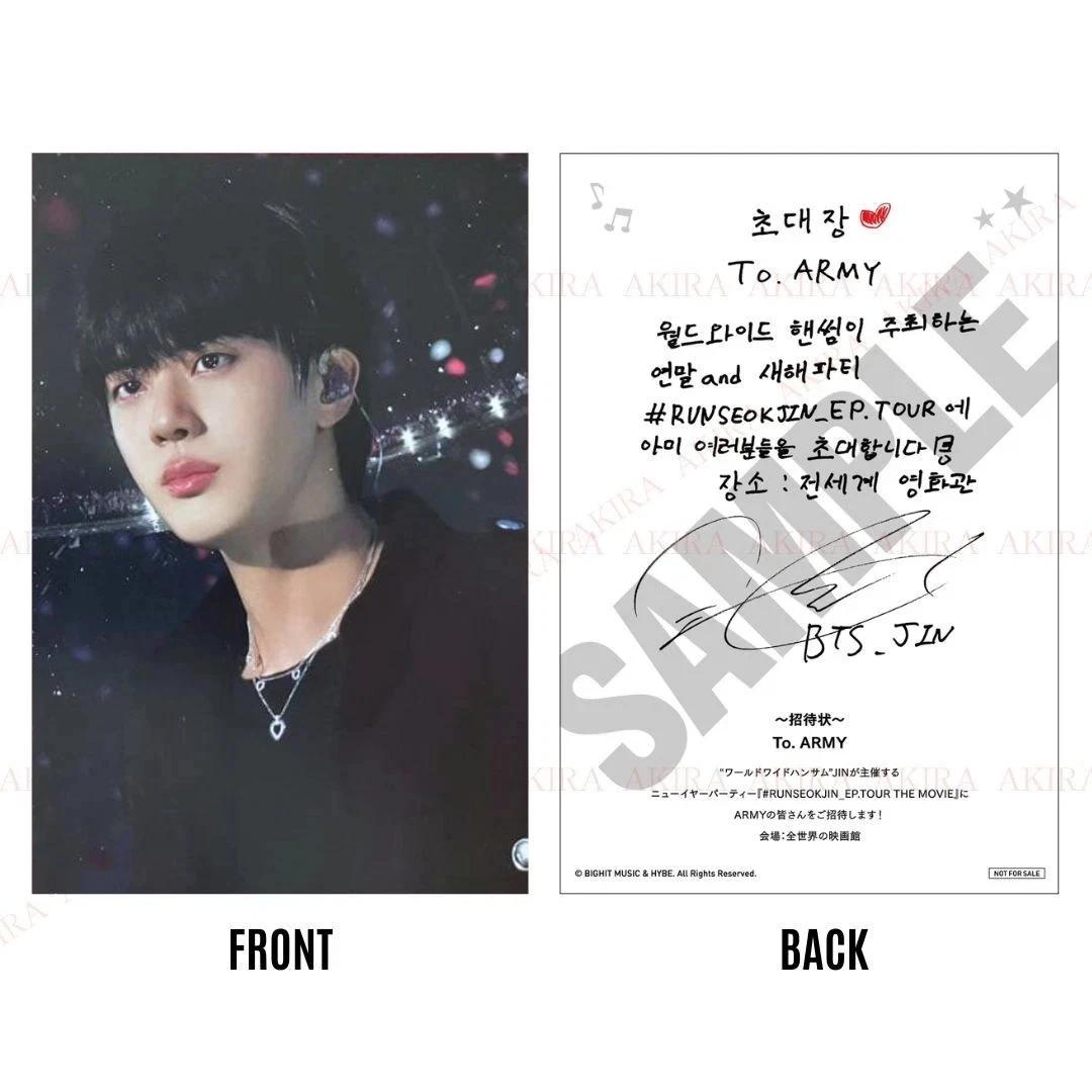 

BTS JIN #RUNSEOKJIN_EP. ОБЗОР КИНОТЕАТРА ОГРАНИЧЕННЫЙ СУВЕНИРНЫЙ Карточка с сообщением 1st week #2