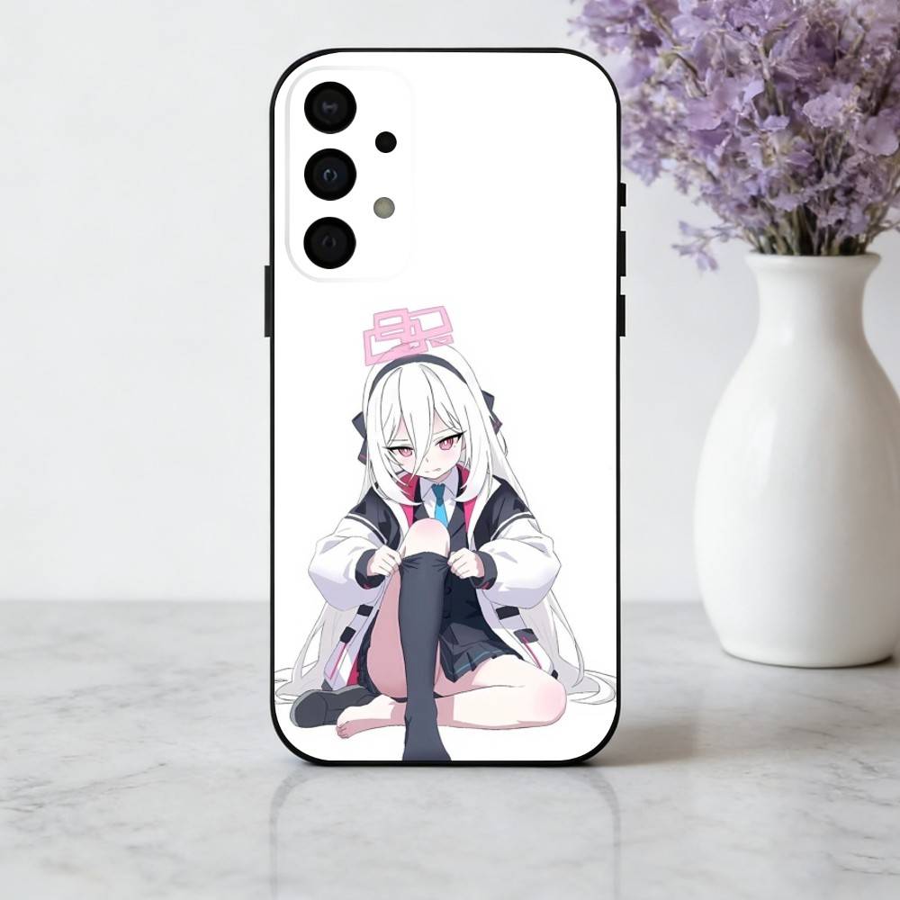 

K-Kei Cute B-Blue A-Archive phone Case For Samsung Galaxy A73,A72,A71,A70,A53,A52,A51,Others Soft Black Shell Samsung a70