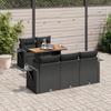 VidaXL Garden Lounge Set 6 Pcs with Cushions Black Wicker, Outdoor Sofa Set, Garden Furniture Set, Set 3327100