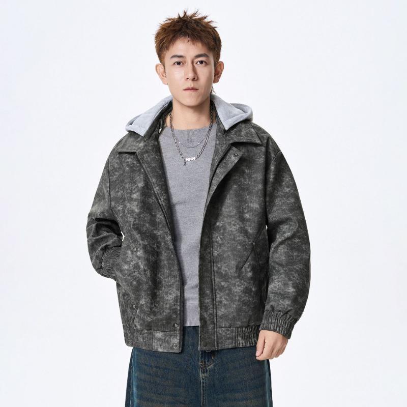 Men S Loose Fit Drop Shoulder Vintage Casual Jacket