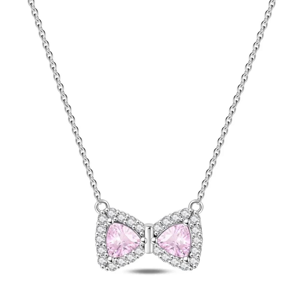 Colorful Heart-Shaped 925 Silver Pendants Necklace Elevated Heart Necklace Lover's Holiday Fine Jewelry Gifts