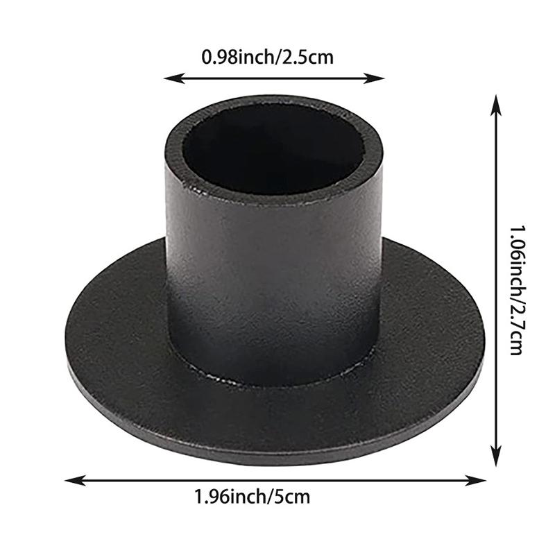 1/4/6Pcs Matte Black Party Iron Elegance Tables Decor Wedding Centerpieces Round Candlestick Holder Candle Holder