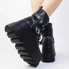 Fashion Women Boots 2025 New Ankle Boots Women Platform Wedges High Heels Short Boots New Fashion Designer Zip Cosplay Shoes for Women