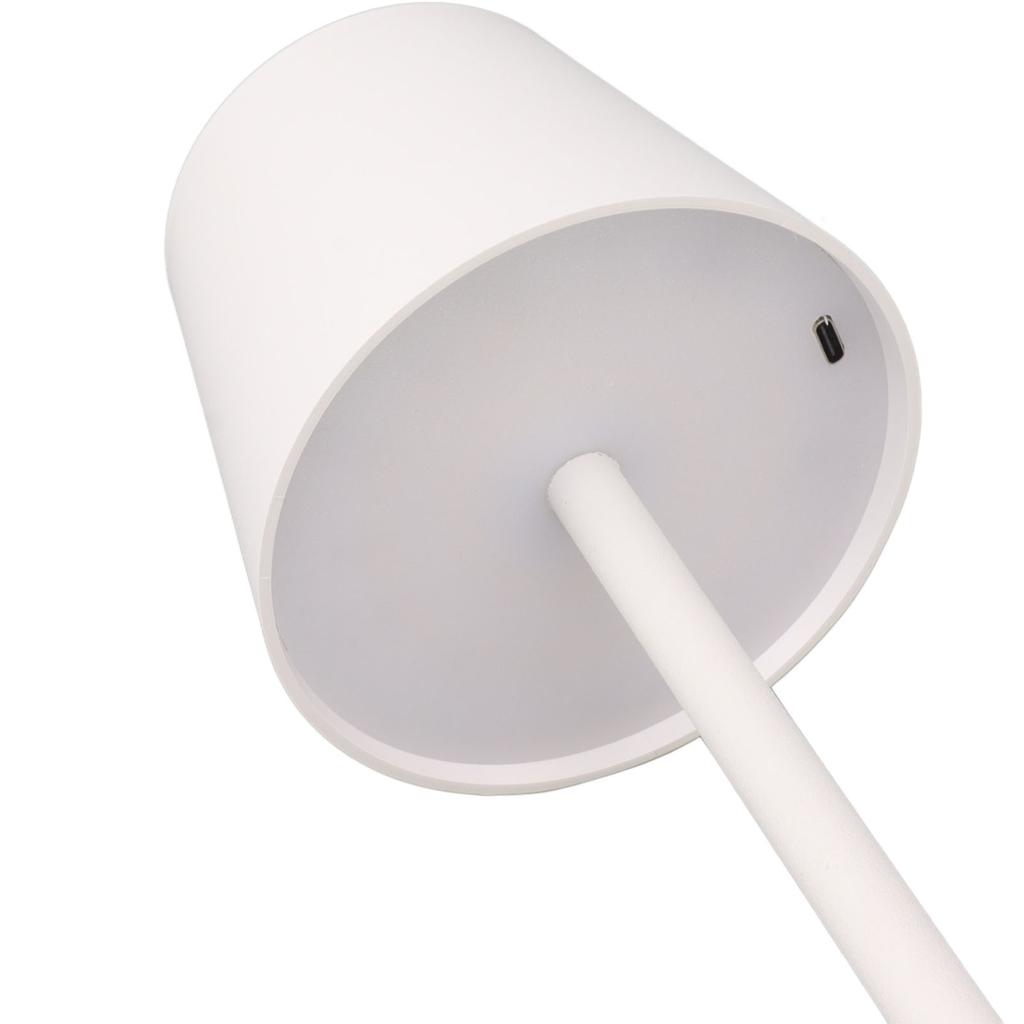 LED Desk Lamp Simple Metal Texture 3 Color Modes Dimmable Tap Control Eye Protection Table Lamp for Bedside Office White