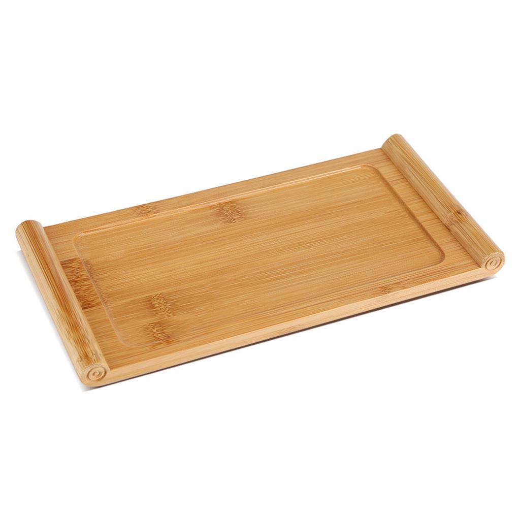 Bamboo Tea Tray Cup Plate Food Dessert Serving Tray Kung Fu Tea Accessory