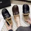 Mao Mao shoes winter Birkenstocks flat-soled soft-soled leather-faced piled beanie shoes cotton shoes