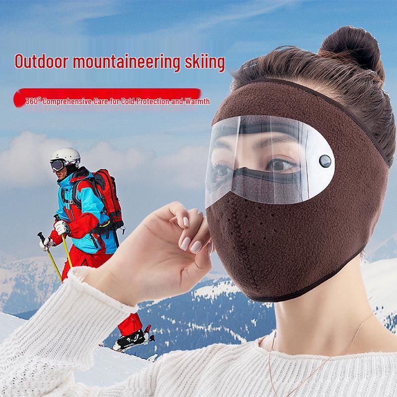 Windproof and Cold-Proof Cycling Face Mask with Ear Protection for Autumn and Winter