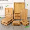 Rechthoekig Bamboe Dinerbord Thuisgebruik Restaurant Dinerbord Houten Pallet Sushi Schaal Kruidenschaal Verdeeld Serviesdienblad