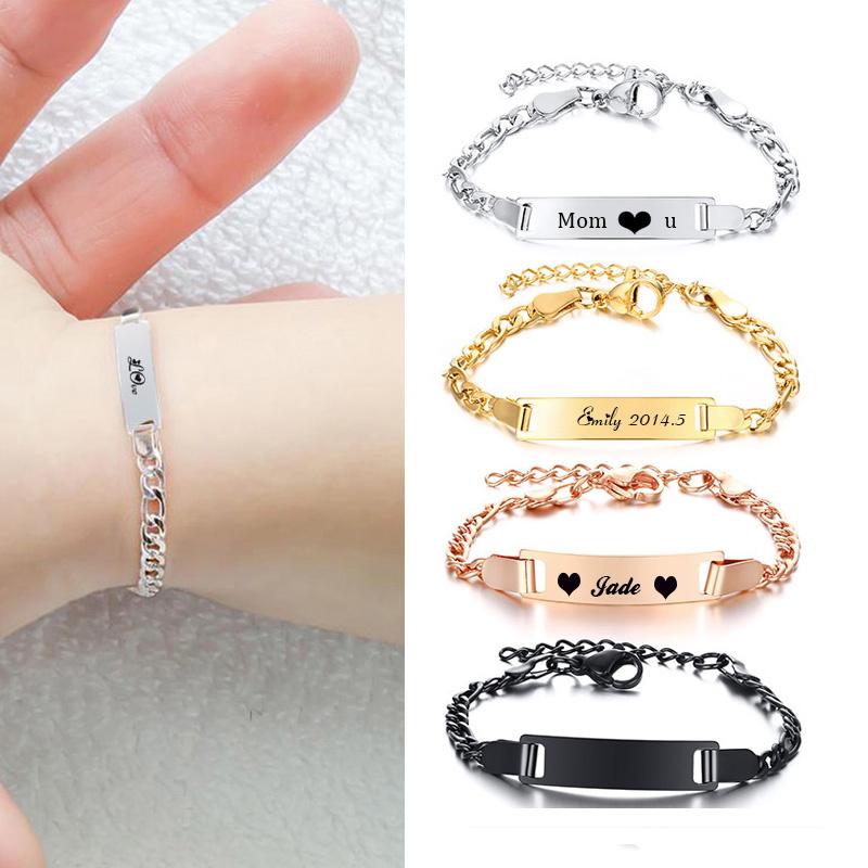 

Персонализированный браслет с именем ребенка VIP baby size Silver
